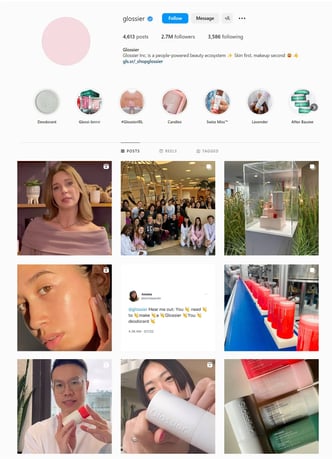 Glossier Instagram