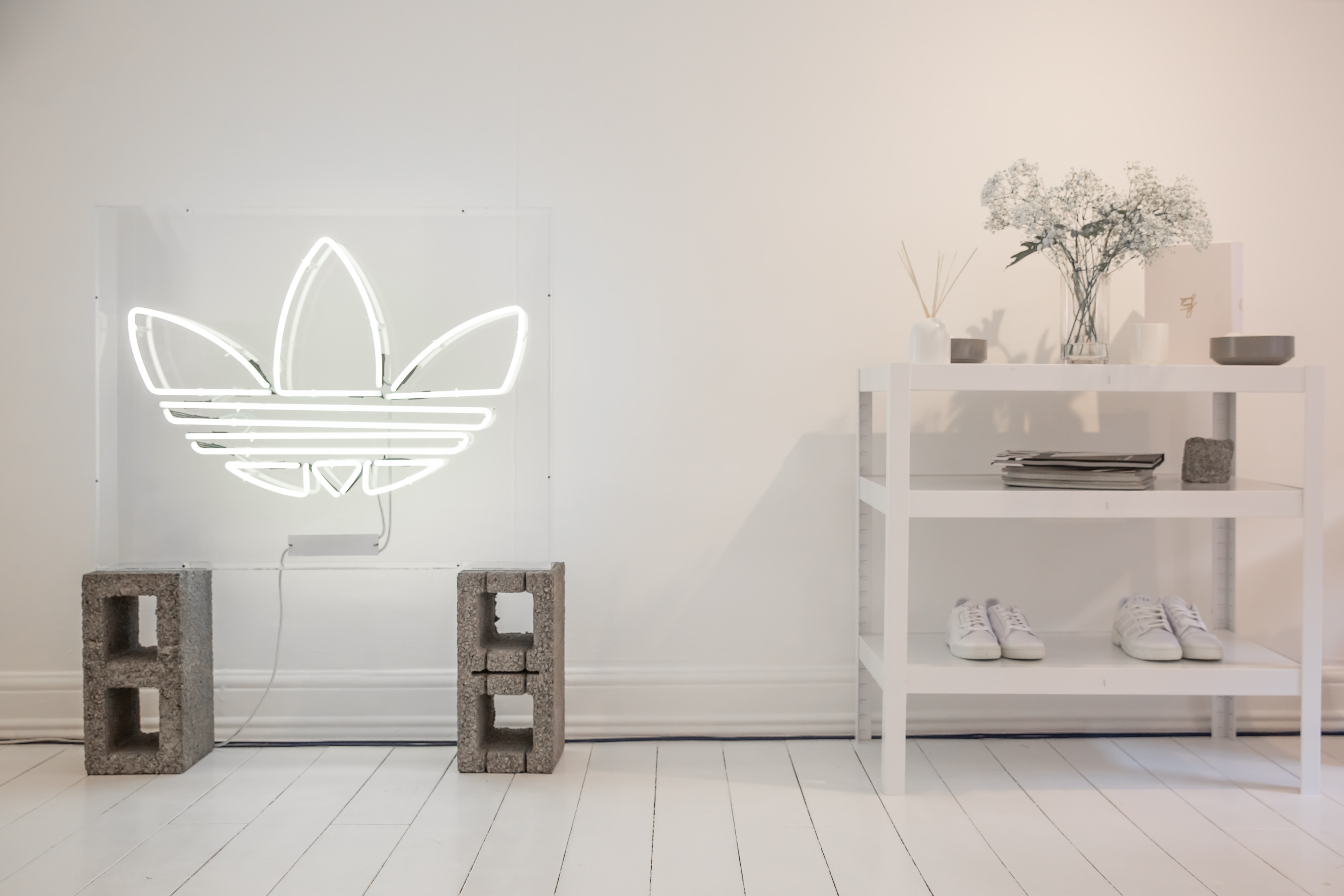 Adidas logo in room